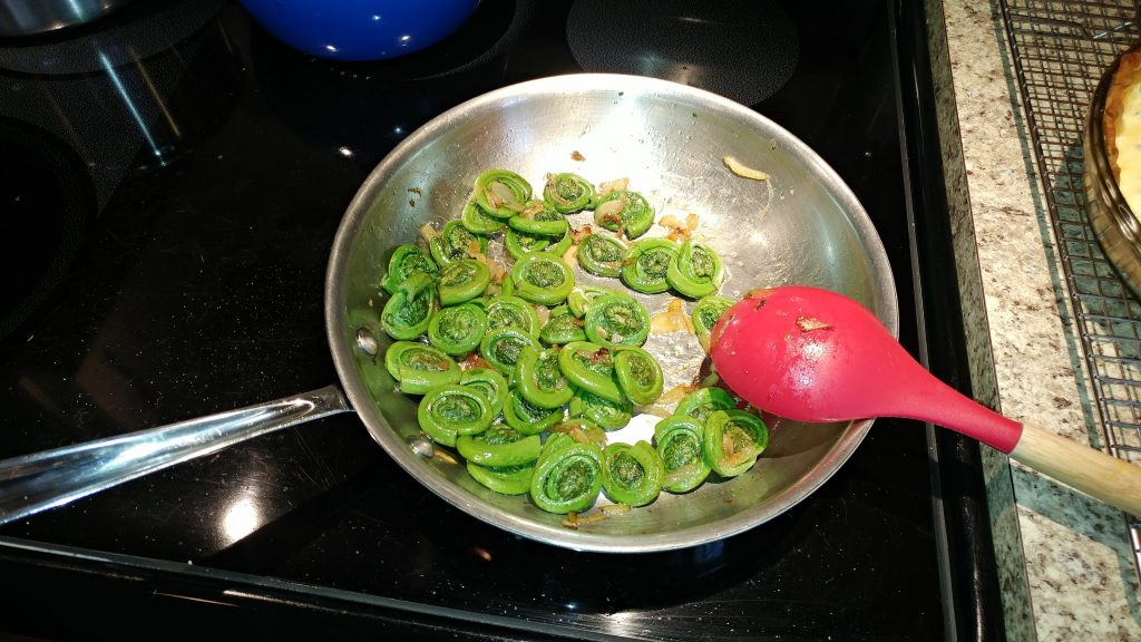 how to clean and cook fiddleheads