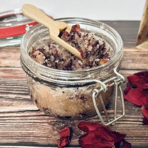 Homemade Rose Petal Salt Scrub 10 rose petal salt scrub