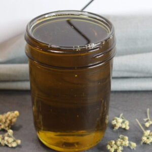 DIY Yarrow Infused Oil 7 Yarrow Oil in mason jar