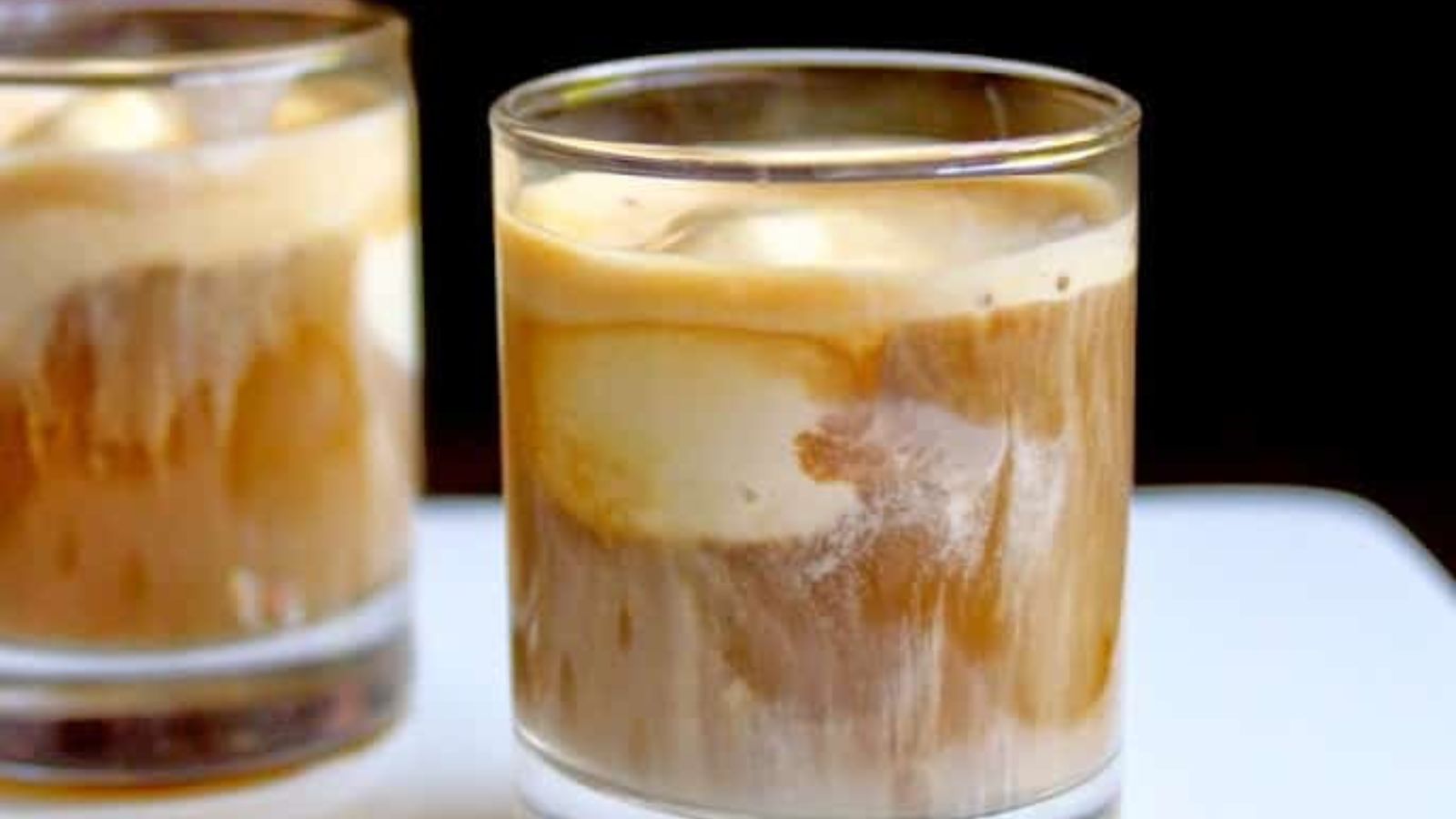 two glasses of Affogato Al Caff&egrave;