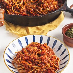 Easy Lentil Bolognese Pasta Recipe (Meatless) 10 Lentil Bolognese 2800 028 scaled