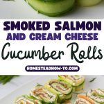 Smoked Salmon and Cream Cheese Cucumber Rolls