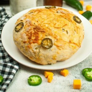 No Knead Jalapeno Cheddar Artisan Bread Recipe 7 No kneaded jalapeno cheddar artisan bread recipe.