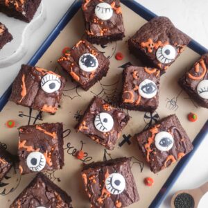 spooky halloween brownies
