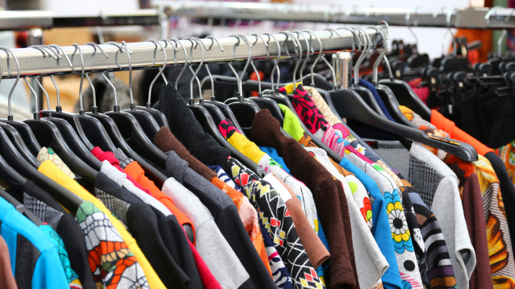 The 15 Easiest Ways To Sell Household Items For Cash 3 set of vintage clothes of many colors for sale at flea market
