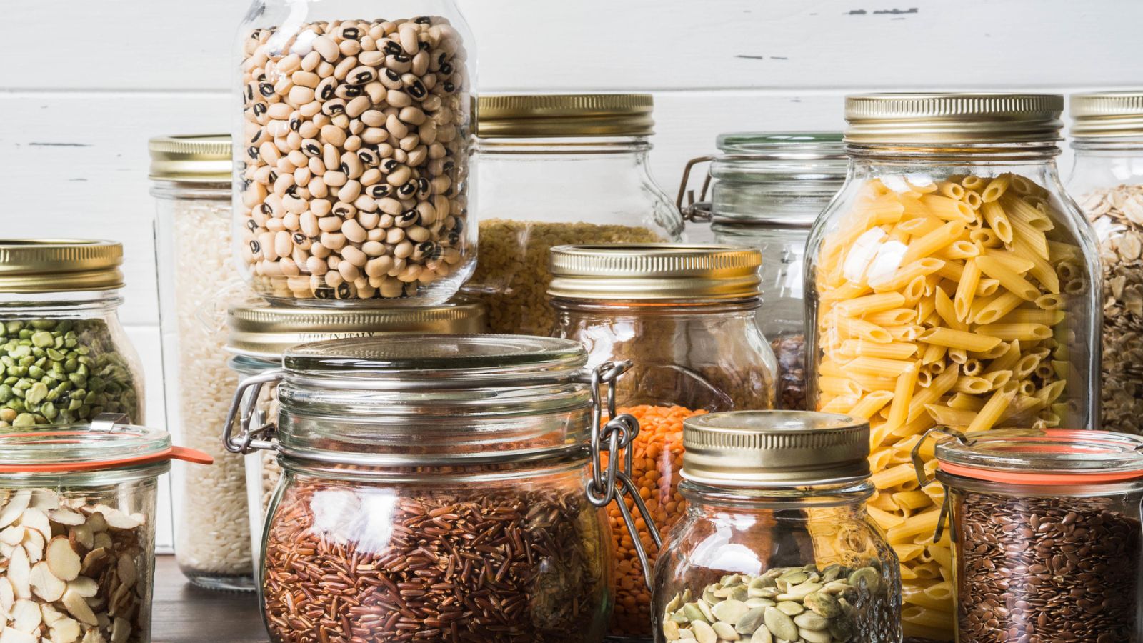 stockpile foods in mason jar