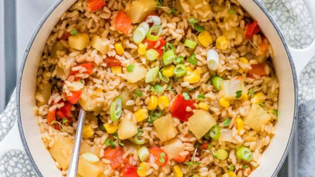 13 Items to Keep Stored for Unexpected Food Shortages 1 Pineapple Fried Rice Vegan Gluten free 1200x675