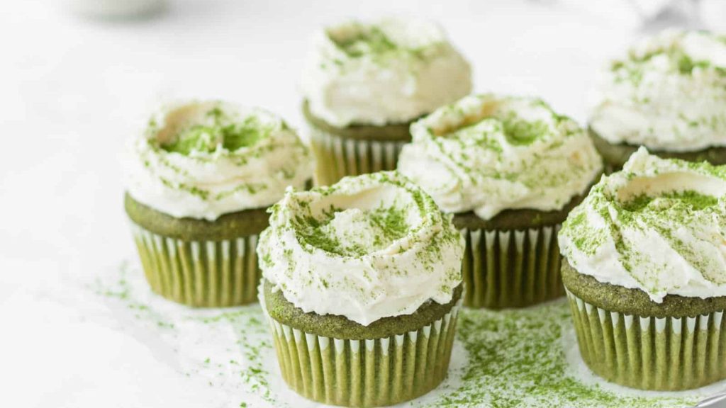 A Sweet Lineup of the Best Cupcake Recipes You’ll Ever Bake 3 Matcha cupcakes with white chocolate cream cheese frosting.