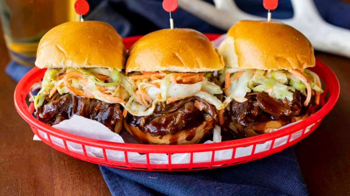 19 Crowd-Pleasing Slider Recipes Perfect for Game Day 4 BBQ Venison Sliders with Tangy Coleslaw