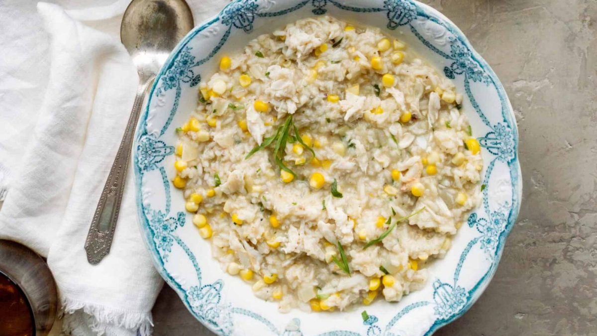 26 Fresh Corn Recipes You'll Wish You Tried Sooner 19 Creamy Corn and Blue Crab Middlins Risotto Recipe