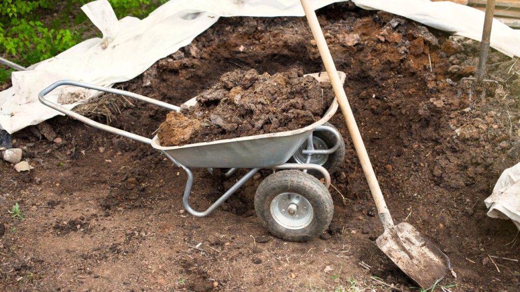How To Fill a Raised Garden Bed for a Successful Harvest 8 Heap of manure, soil