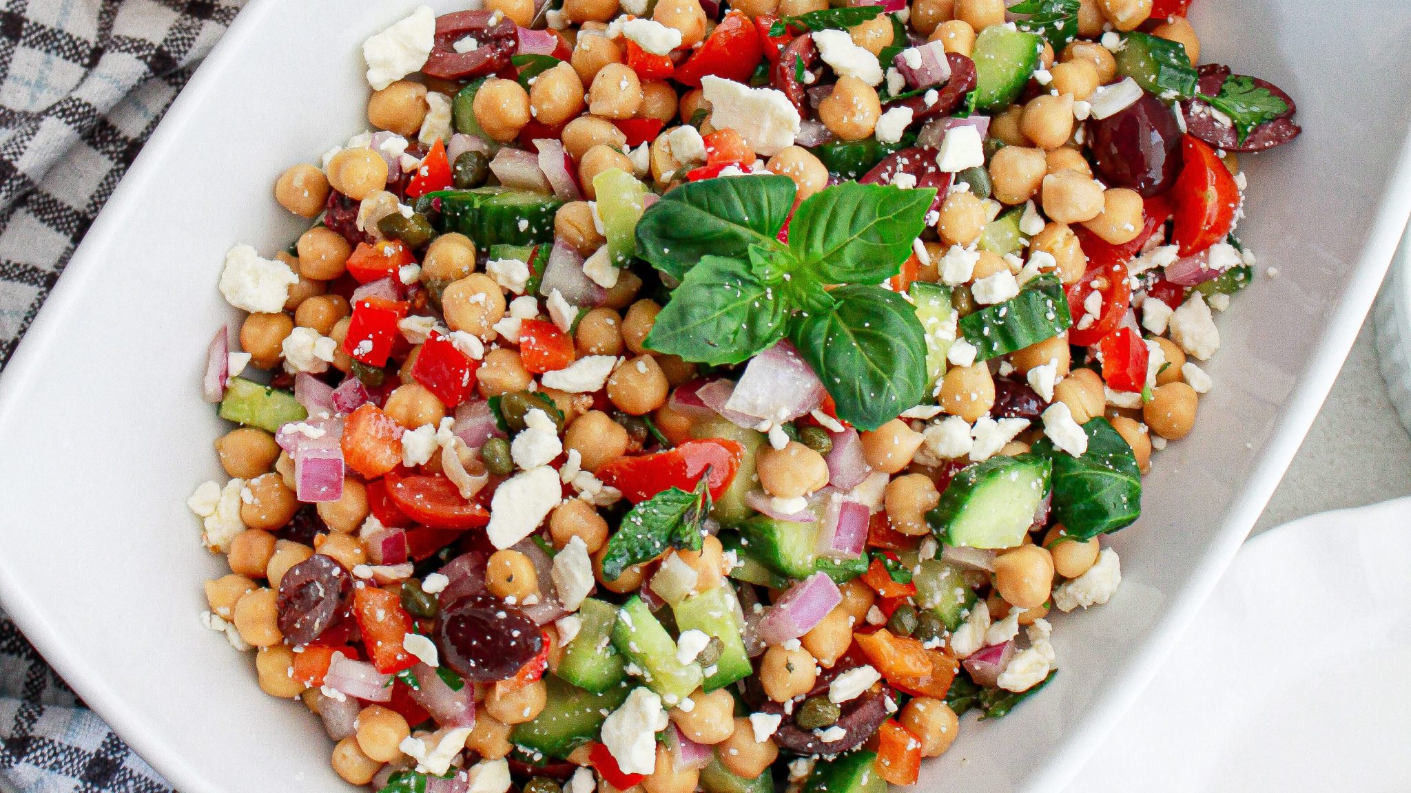 18 Easy Canned Bean Recipes to Use Up Your Pantry Stockpile 1 Mediterranean Chickpea Salad