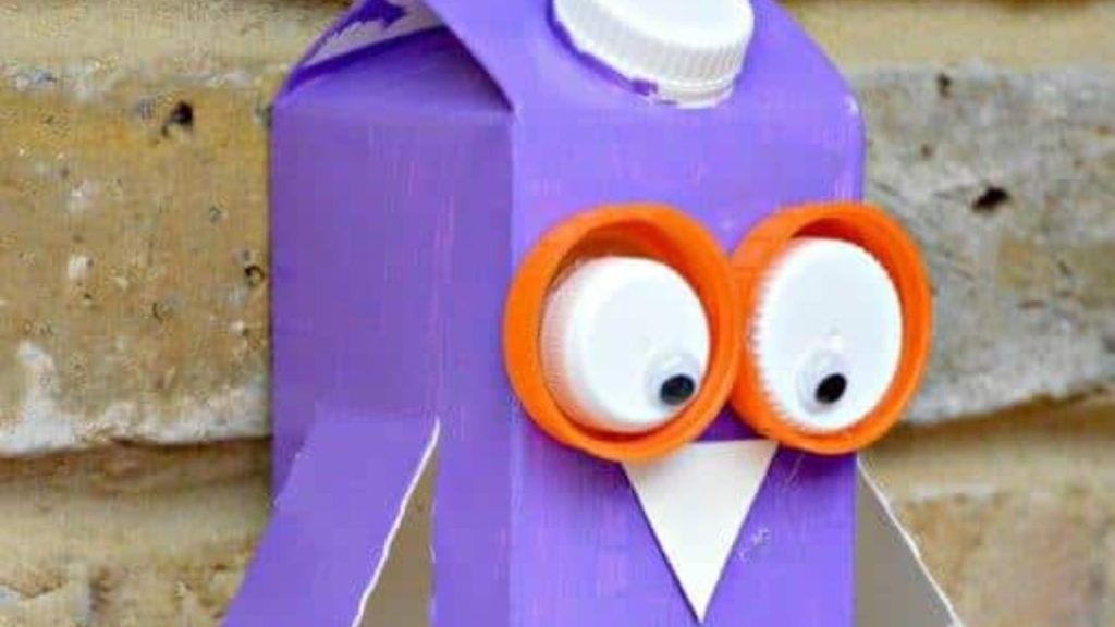 14 Homemade Bird Feeders to Fill Your Garden With Beautiful Birds 7 Juice Carton Crafts Owl Bird Feeder