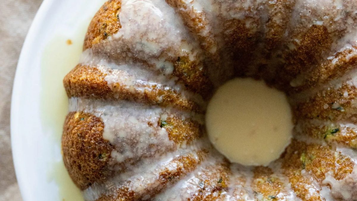 Lemon Zucchini Cake With Sweet Lemon Glaze