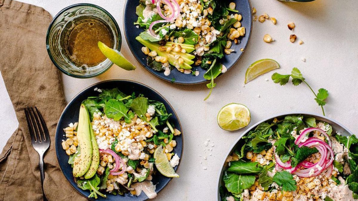 26 Fresh Corn Recipes You'll Wish You Tried Sooner 6 Mexican Elote Street Corn Kale Salad with Spicy Yogurt Lime Dressing