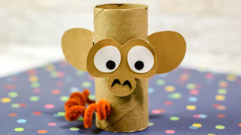 Monkey Cardboard Tube Craft for Kids