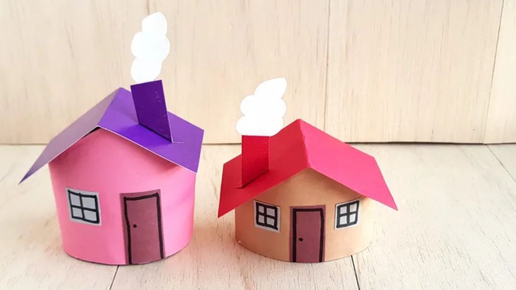 Toilet Paper Roll Houses