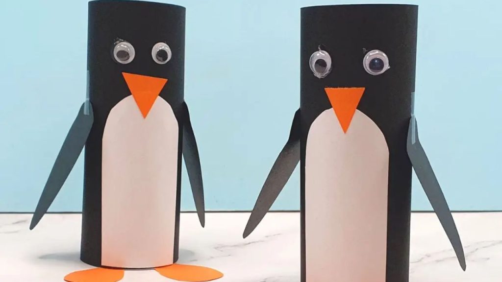 Toilet Paper Roll Penguin Craft for Kids