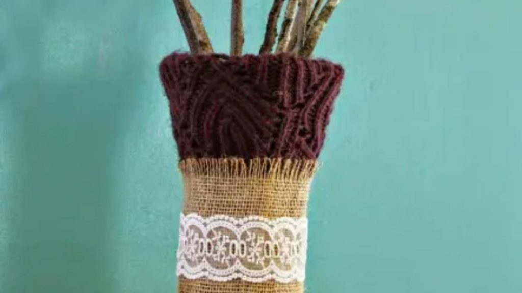 Upcycled Sweater Into A Cute Sweater Vase