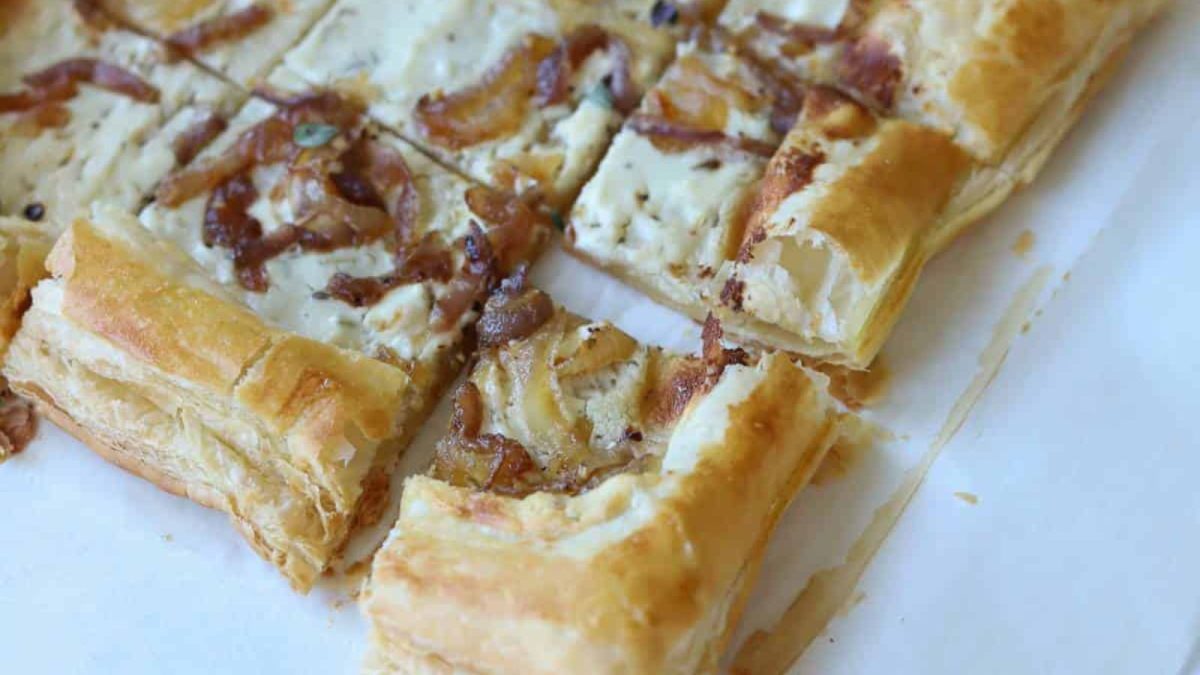 25 Puff Pastry Recipes That Are Flaky, Buttery, and Absolutely Delicious 19 Caramelized Onion and Goat Cheese Tart