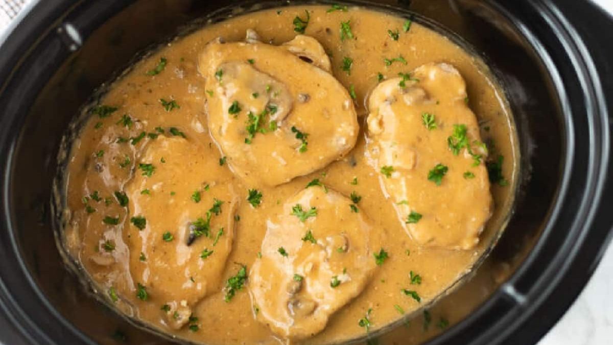 16 Easy Meals That Start with a Can of Cream of Mushroom Soup 10 Crock Pot Smothered Pork Chops
