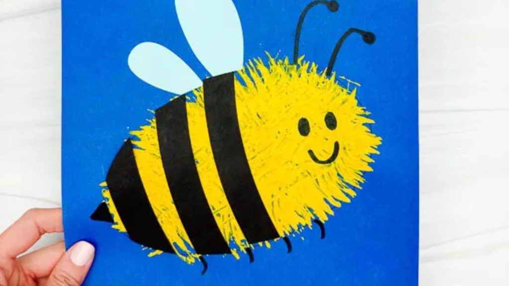 23 Super Cute Bumble Bee Crafts to Share Your Love for These Pollinators 3 Fork Painted Bee Craft Idea