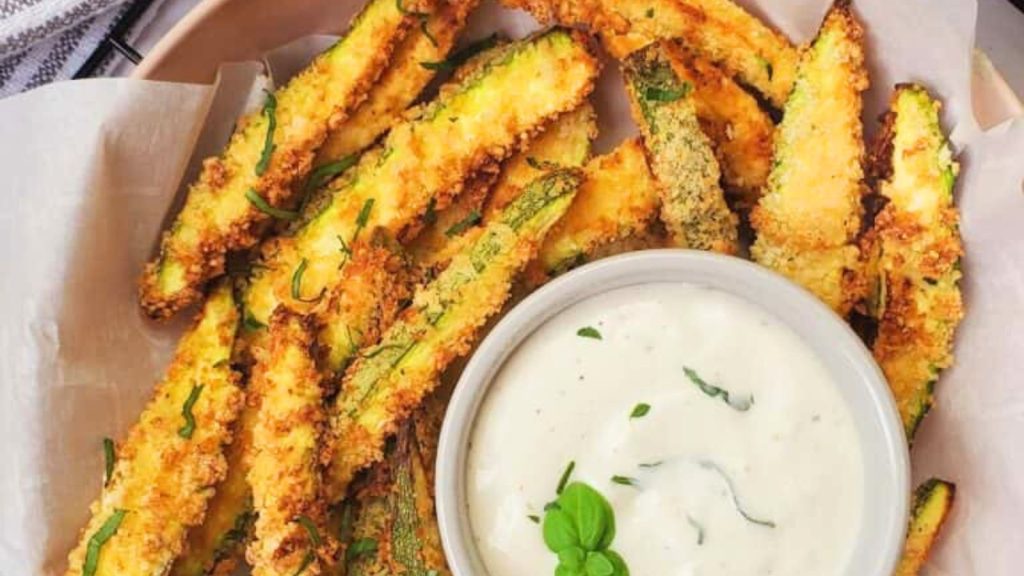 23 Easy, Tasty, and Totally Addictive Air Fryer Vegetables 20 Air fryer zucchini fries- healthy air fryer snacks.