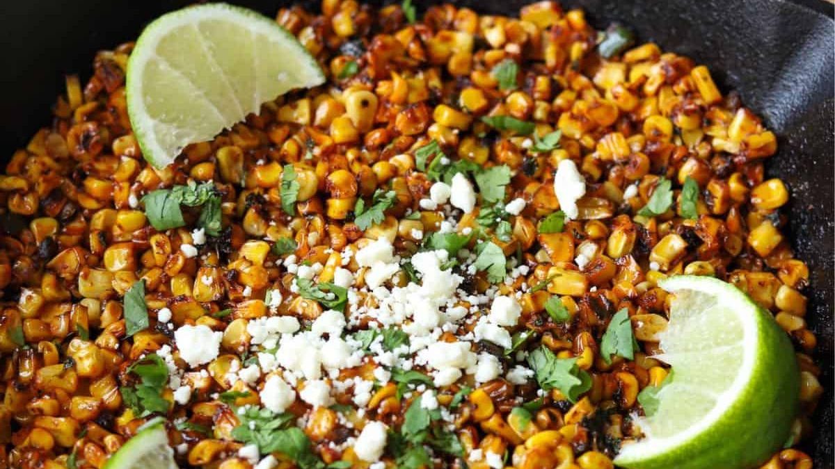 24 Dinner Recipes to Make in Grandma's Favorite Cast Iron Skillet 21 Blackened Corn Skillet by Simply Made Eats