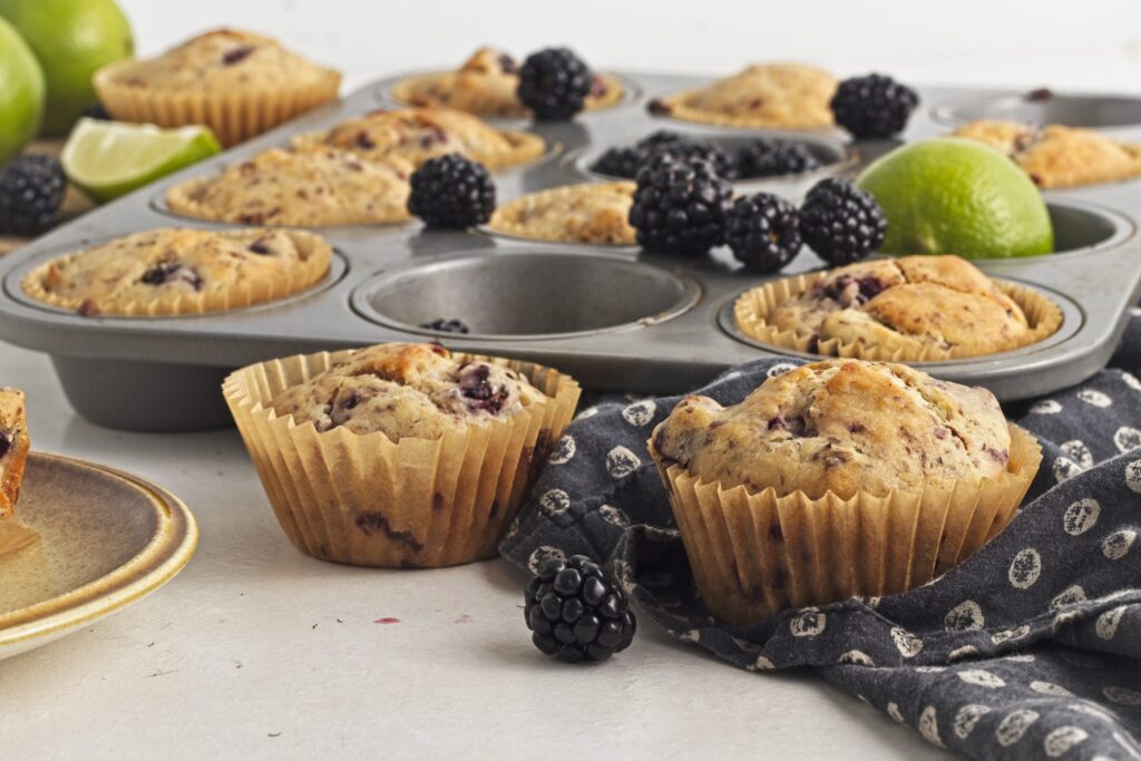 Skip the Pricey Café and Bake These 20 Amazing Pastries at Home 5 Vegan Blackberry Lime Muffins 2800 036