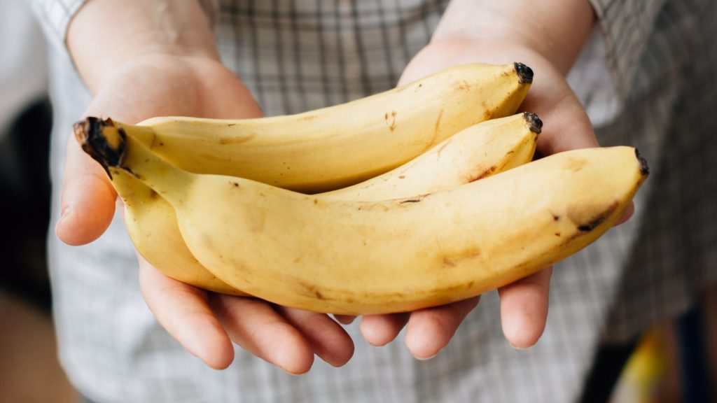 Cheap and Easy Treats for Your Backyard Chickens 3 woman holding banana in hand