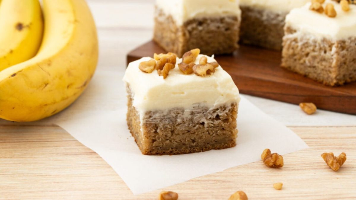 Too Many Ripe Bananas? Here Are 27 Sweet Recipes to Use Them Up 11 Banana Bread Bars with Cream Cheese Frosting