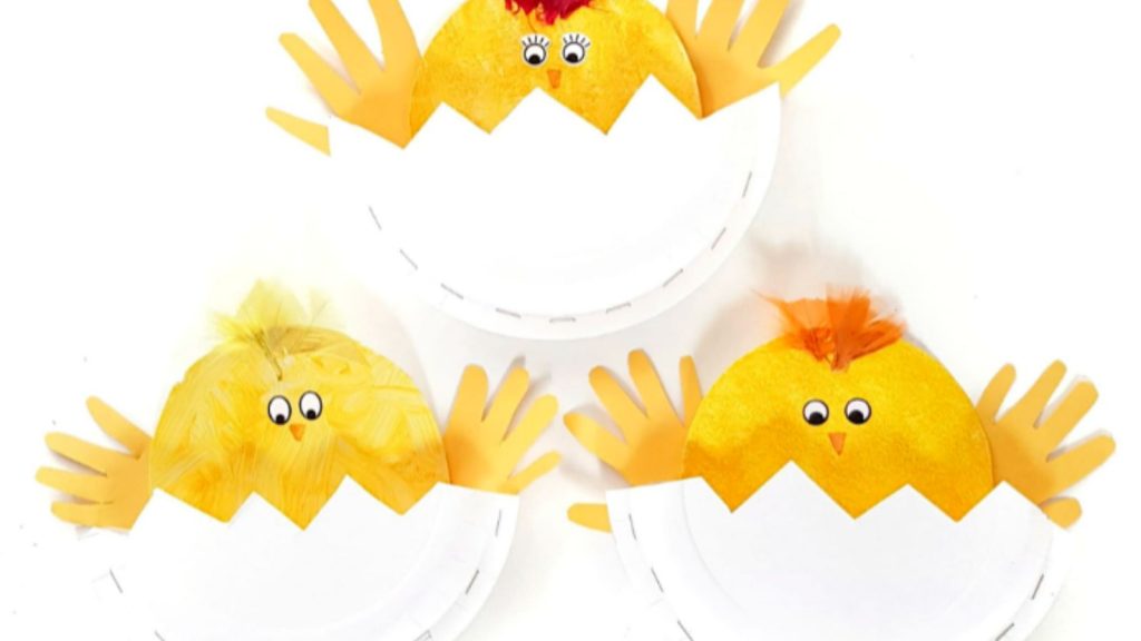 14 Fun Chicken Crafts to Make With Kids 9 Hatching Chick Paper Plate Easter Basket