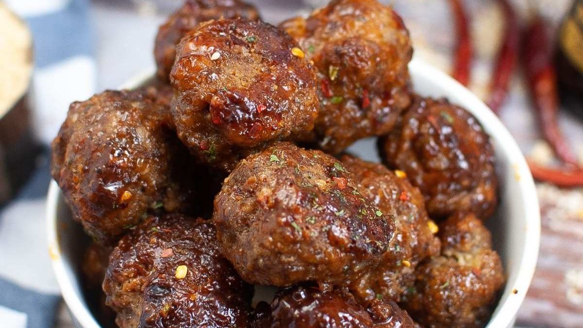 Air Fryer Firecracker Meatballs Recipe