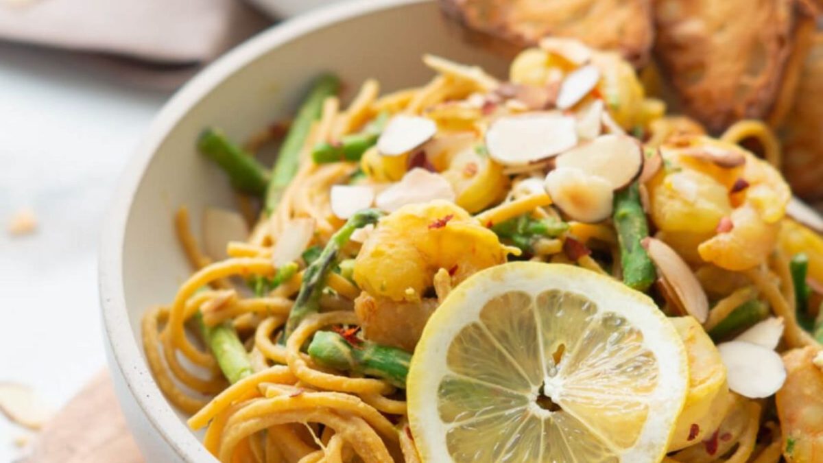 Lemon Shrimp Asparagus Pasta
