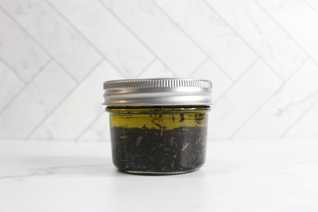 Homemade Peppermint Infused Oil 4 Peppermint Lip Balm