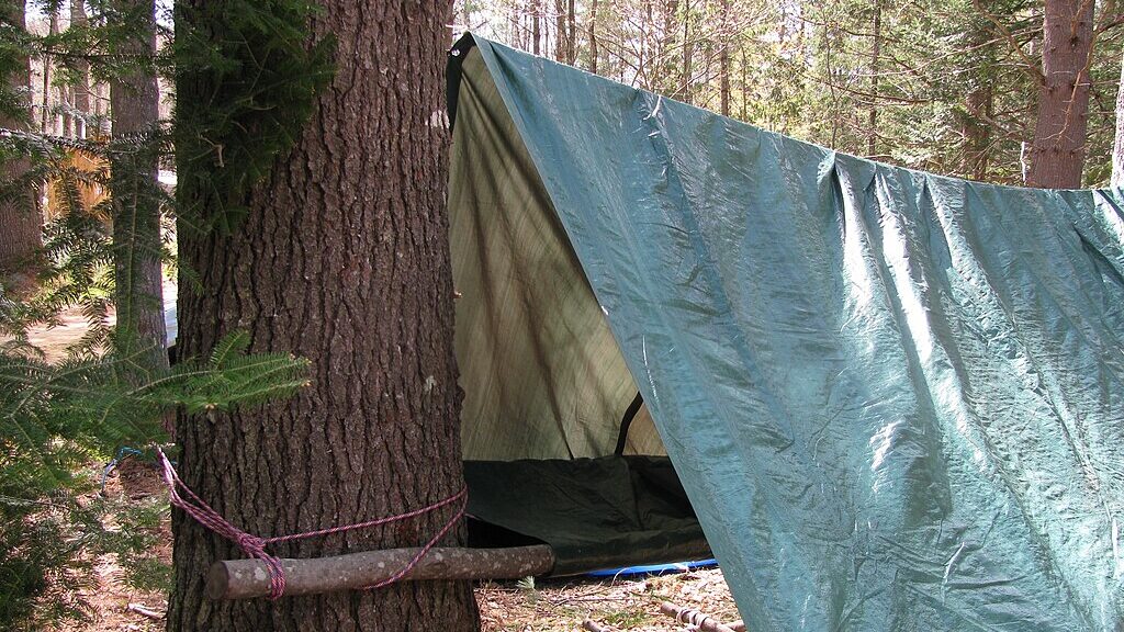 14 Critical Items That Separate the Prepared From the Unprepared 7 1024px Pole tarp and rope shelter 4855 edited