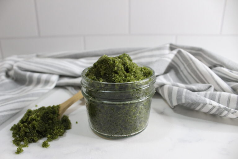 Homemade Matcha Sugar Scrub