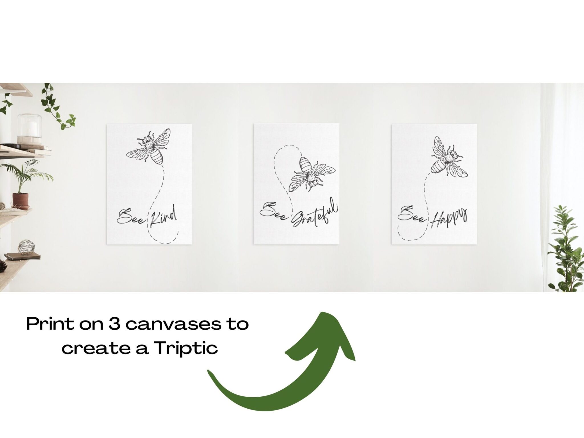 Bee Wall Art Printables – 3 Piece Printable Set “Bee Happy, Bee Grateful, Bee Kind” 2 Bee Wall Art Printables – 3 Piece Printable Set “Bee Happy, Bee Grateful, Bee Kind” - Image 2