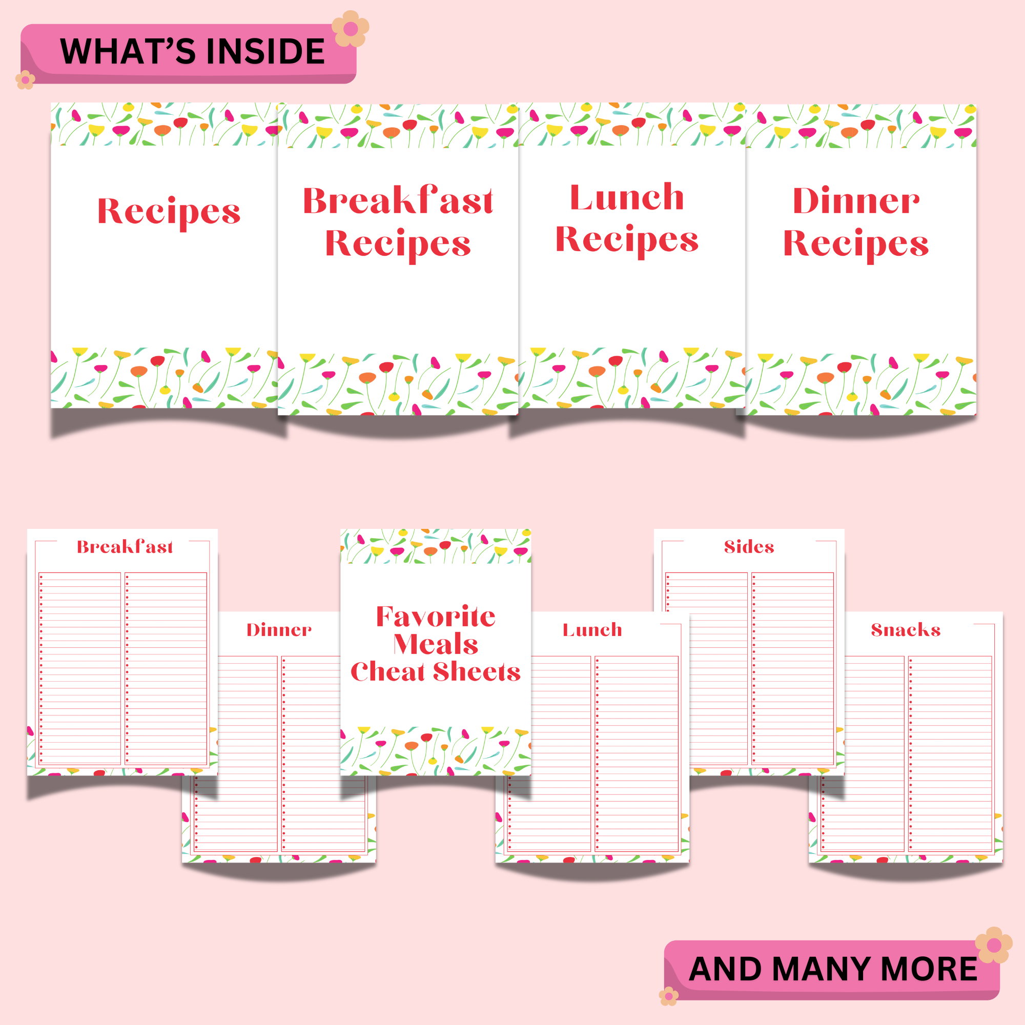 Kitchen Planner Printable PDF – Meal Planner, Grocery List, Recipe Organizer & Kitchen Inventory Tracker 4 Kitchen Planner Printable PDF – Meal Planner, Grocery List, Recipe Organizer & Kitchen Inventory Tracker - Image 4