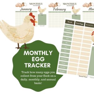 Monthly Egg Tracker for Chickens