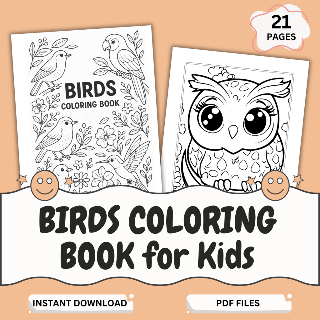 Birds Coloring Book Printable For Kids | 21 Cute Bird Coloring Pages ...