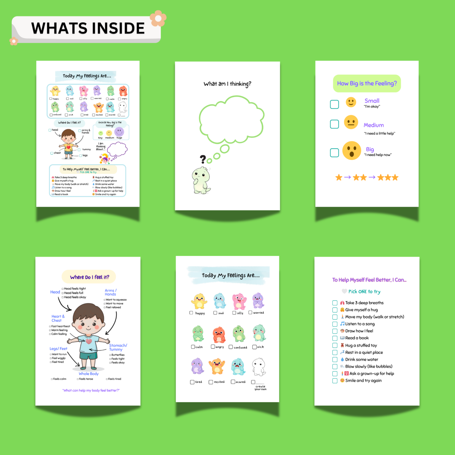 All About My Feelings Worksheet For Kids | Social Emotional Learning ...