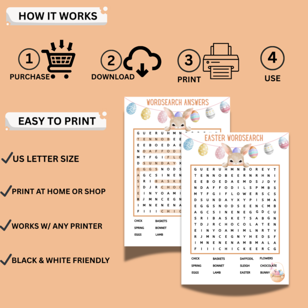 Easter Word Search Printable PDF For Kids | Fun Holiday Activity ...
