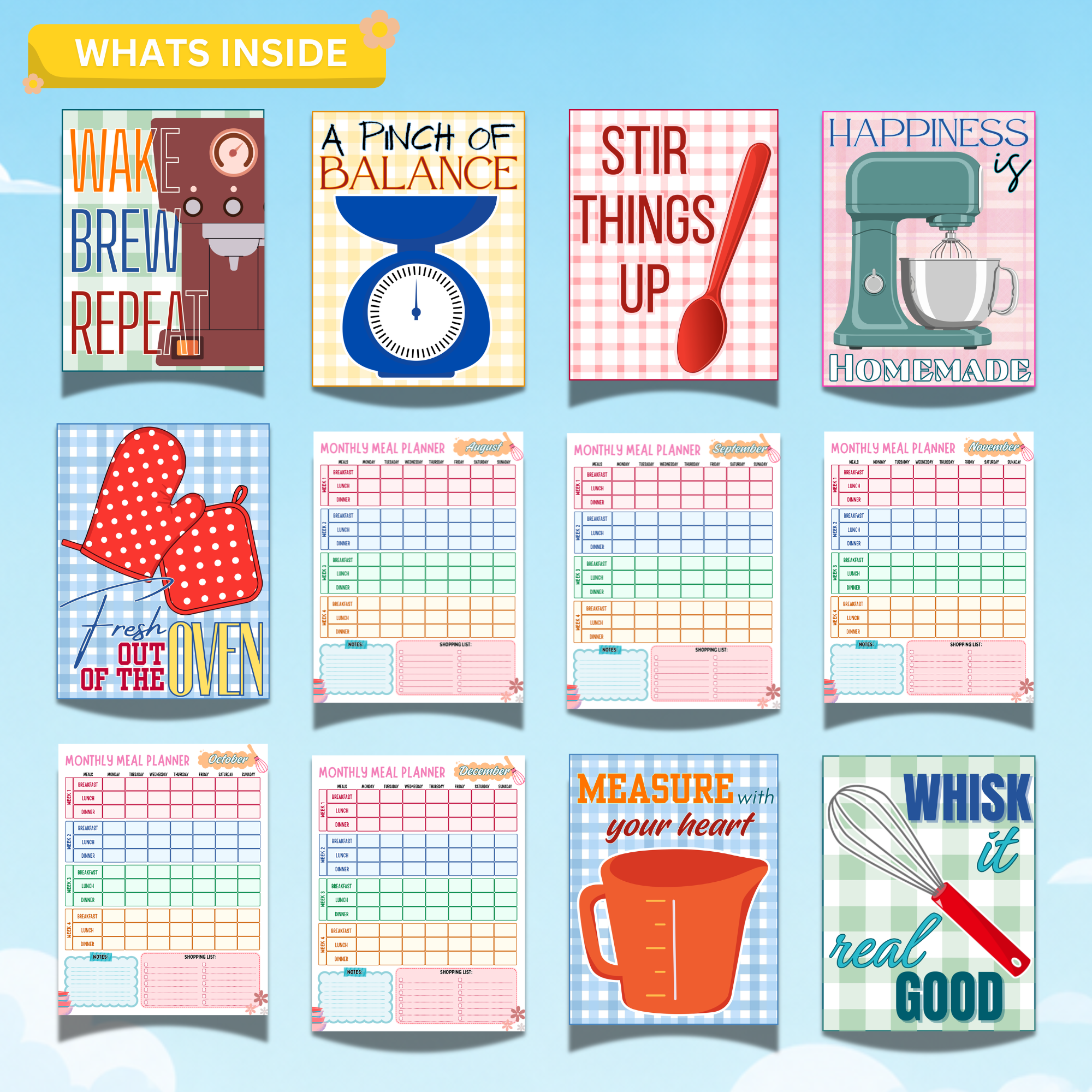 Kitchen Organizer Printable Bundle | Meal Planner, Grocery List & Pantry Inventory Tracker PDF 4 Kitchen Organizer Printable Bundle | Meal Planner, Grocery List & Pantry Inventory Tracker PDF - Image 4