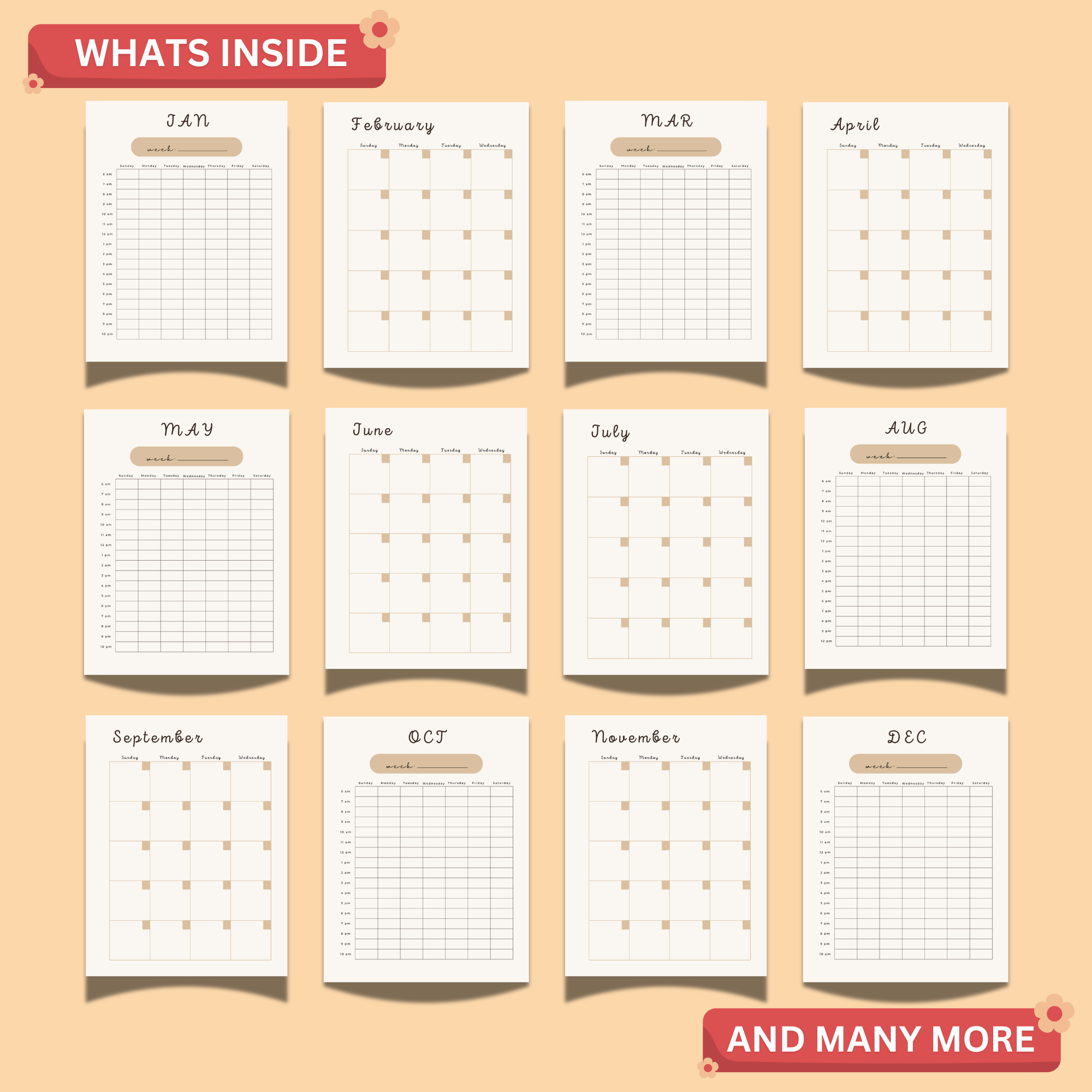 Beige Reading Planner Printable PDF | 70-Page Book Journal & Reading Tracker 2 Beige Reading Planner Printable PDF | 70-Page Book Journal & Reading Tracker - Image 2