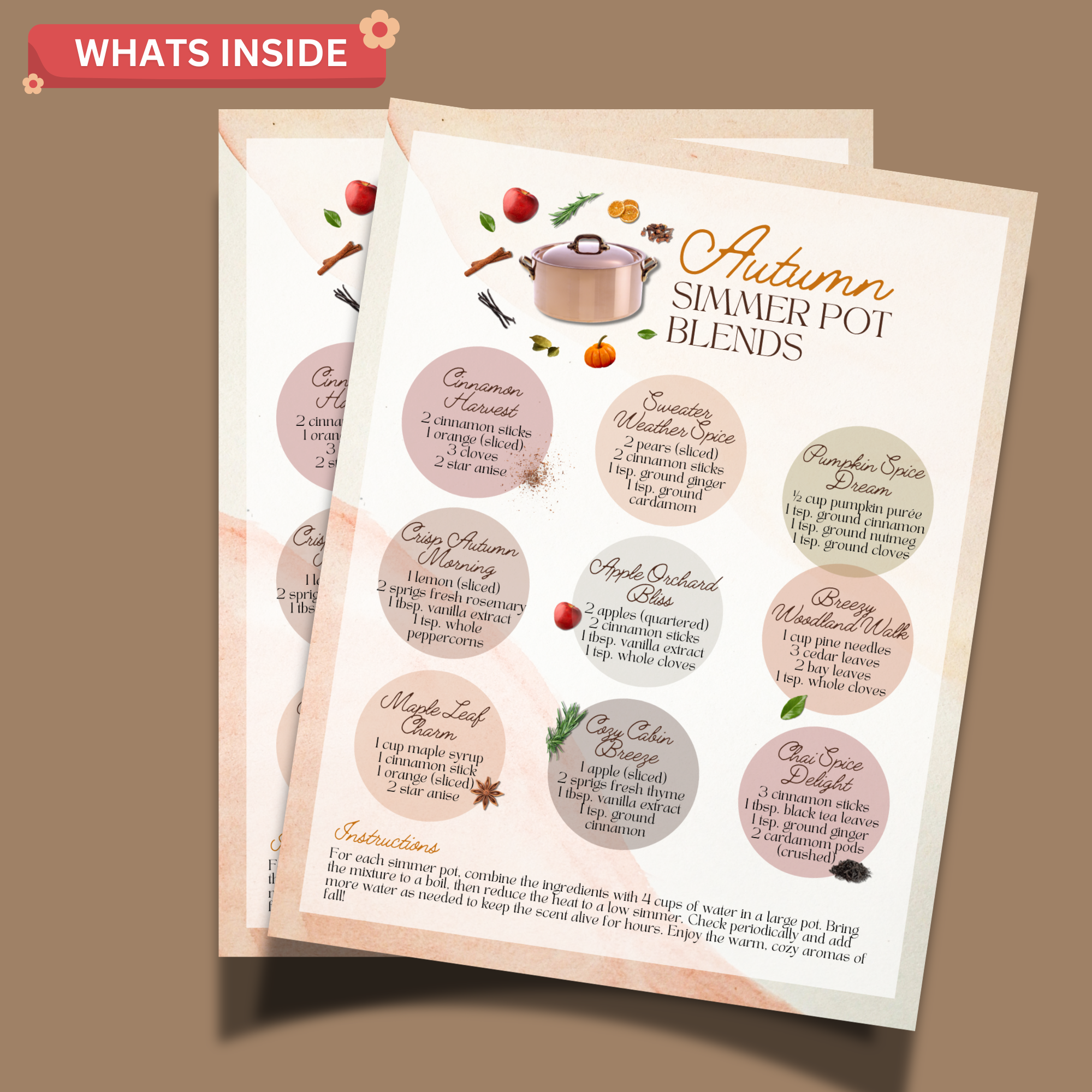Autumn Simmer Pot Blends Printable | 9 Cozy Fall Recipes PDF 2 Autumn Simmer Pot Blends Printable | 9 Cozy Fall Recipes PDF - Image 2