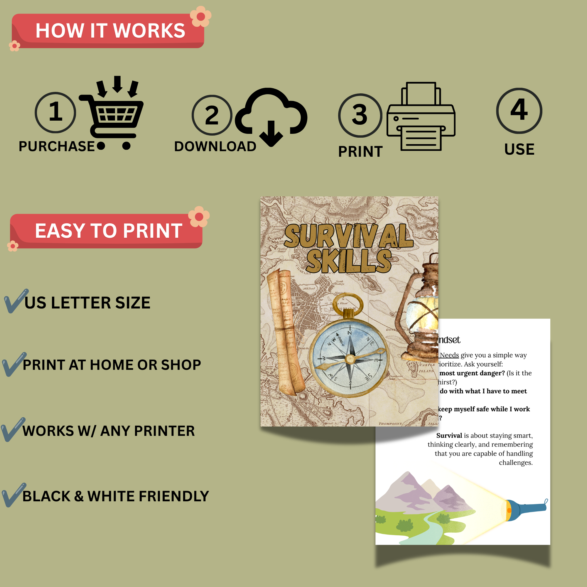Survival Skills Printable Workbook PDF | 105-Page Homeschool Guide 3 Survival Skills Printable Workbook PDF | 105-Page Homeschool Guide - Image 3