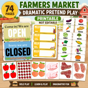 Farmers Market Dramatic Play Printable Set