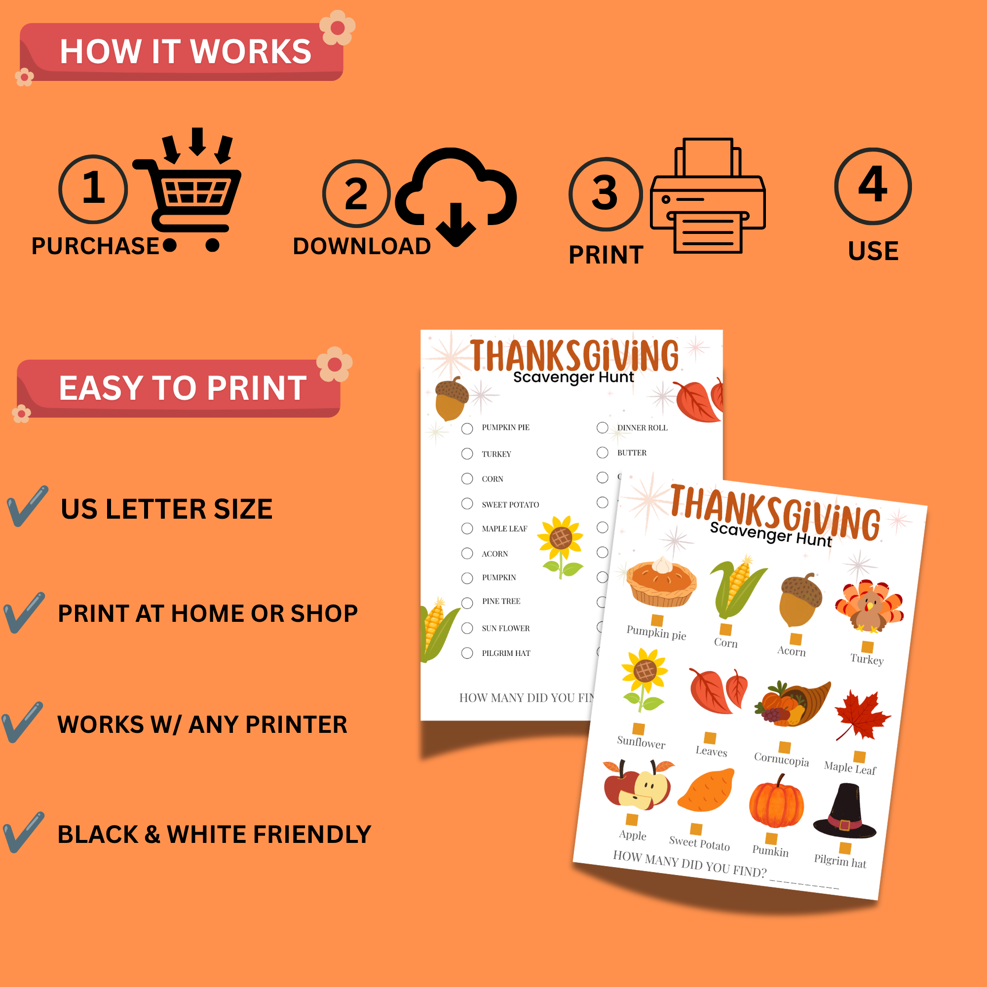 Thanksgiving Scavenger Hunt Printable – 2-Page Kids Activity 3 Thanksgiving Scavenger Hunt Printable – 2-Page Kids Activity - Image 3