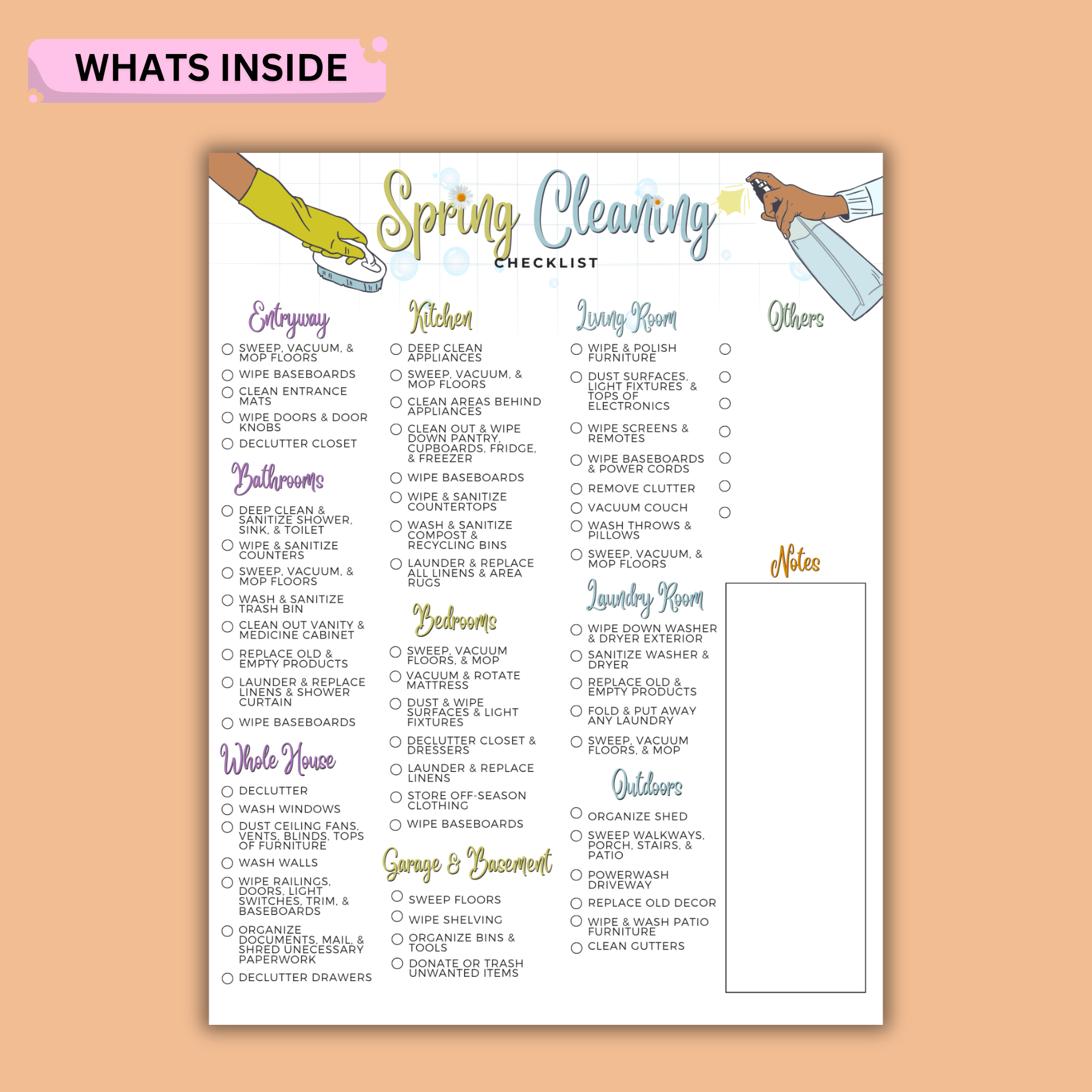 Master Spring Cleaning Checklist Printable, Spring Cleaning Planner, Home Cleaning Checklist, House Cleaning Organizer, Cleaning List 2 Master Spring Cleaning Checklist Printable, Spring Cleaning Planner, Home Cleaning Checklist, House Cleaning Organizer, Cleaning List - Image 2